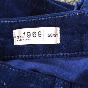 GAP Pants - Gap blue velvet skinny pants GAP Pants - Gap blue velvet skinny pants